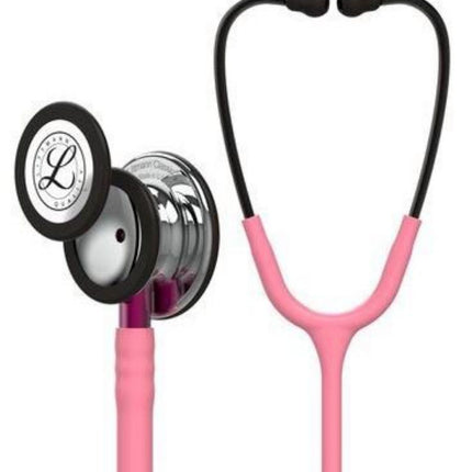 Stethoscope, Mirror Chestpiece, Pearl Pink Tubing, Pink Stem and Smoke Headset, 27" | 5962 | SurgiMac