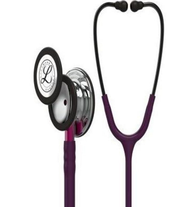 3M | Stethoscope, Mirror Chestpiece, Plum Tubing, Pink Stem and Smoke Headset, 27" | 5960