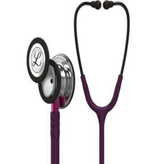 Stethoscope, Mirror Chestpiece, Plum Tubing, Pink Stem and Smoke Headset, 27" 5960