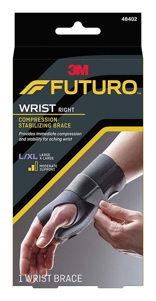 3M | FUTURO Compression Stabilizing Wrist Brace, Right Hand,Large/ X-Large | 48402ENR-12