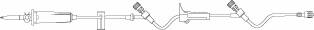 Primary IV Administration Set BBraun Gravity 2 Ports 15 Drops / mL Drip Rate Without Filter 106 Inch Tubing Solution 351559