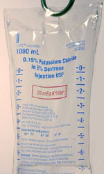 Replacement Preparation Potassium Chloride / Dextrose 5% 20 mEq / 1,000 mL IV Solution Flexible Bag 1,000 mL L6250