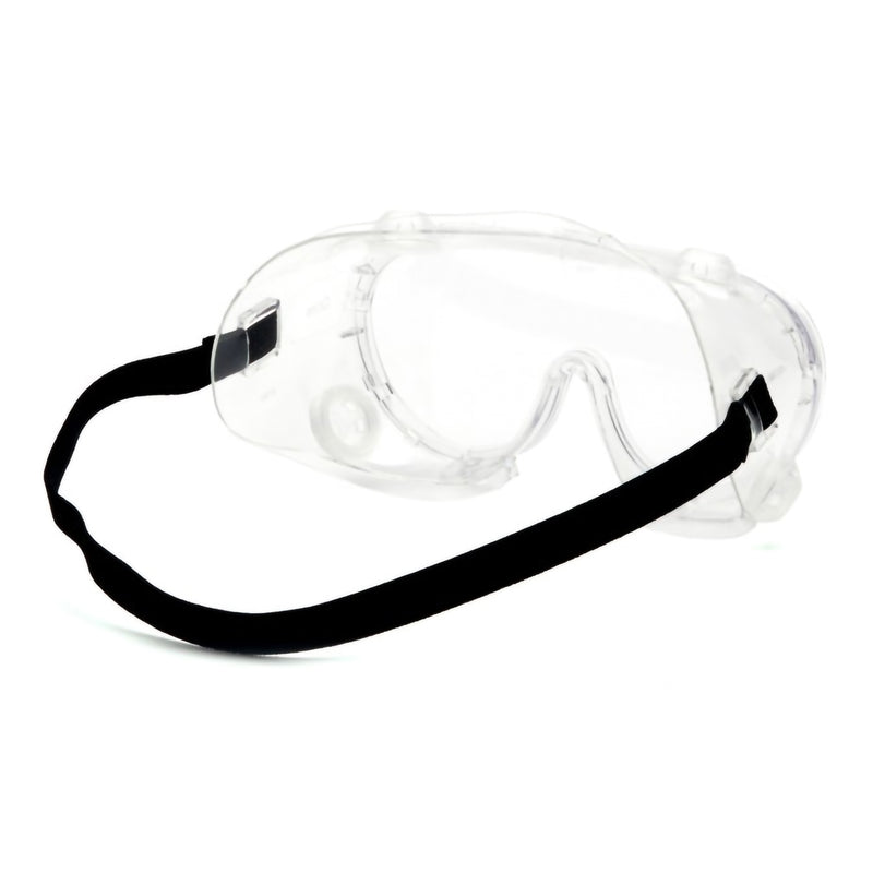 Protective Goggles Pyramex Fit Over Clear Tint Polycarbonate Lens Clear Frame Elastic Strap One Size Fits Most G204