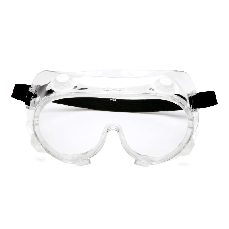 Protective Goggles Pyramex Fit Over Clear Tint Polycarbonate Lens Clear Frame Elastic Strap One Size Fits Most G204