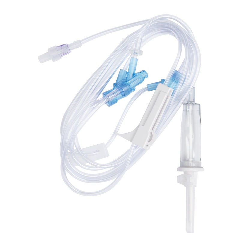Primary IV Administration Set SafeDay Gravity 3 Ports 15 Drops / mL Drip Rate Without Filter 112 Inch Tubing Solution 352640