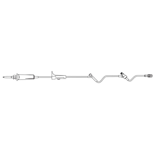 B. Braun Medical | Primary IV Administration Set Outlook Pump Filterflow Gravity 2 Ports 10 Drops / mL Drip Rate Without Filter 88 Inch Tubing Solution | 352630