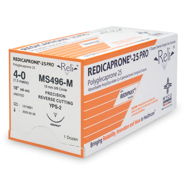 Nonabsorbable Suture without Needle Redicaprone Nylon Monofilament Size 4-0 | MS496-M | MYCO Medical | SurgiMac