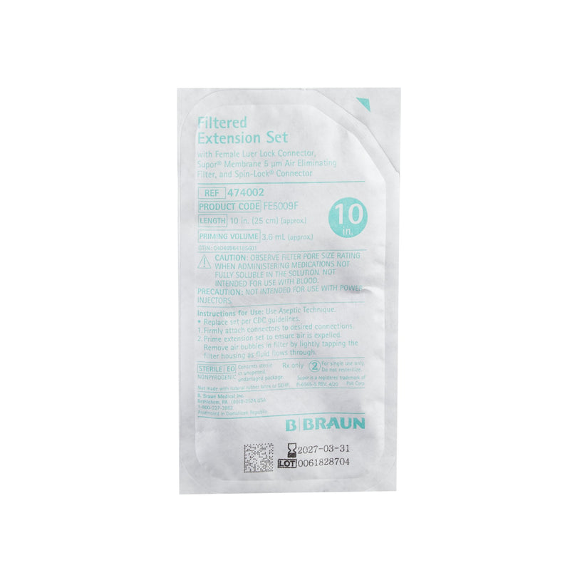 IV Extension Set 10 Inch Tubing With Filter Sterile 474002