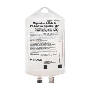 Caloric Agent Magnesium Sulfate / Dextrose / Water 10 mg / mL - 5% Injection Flexible Bag 100 mL Fill in 150 mL D4400-54