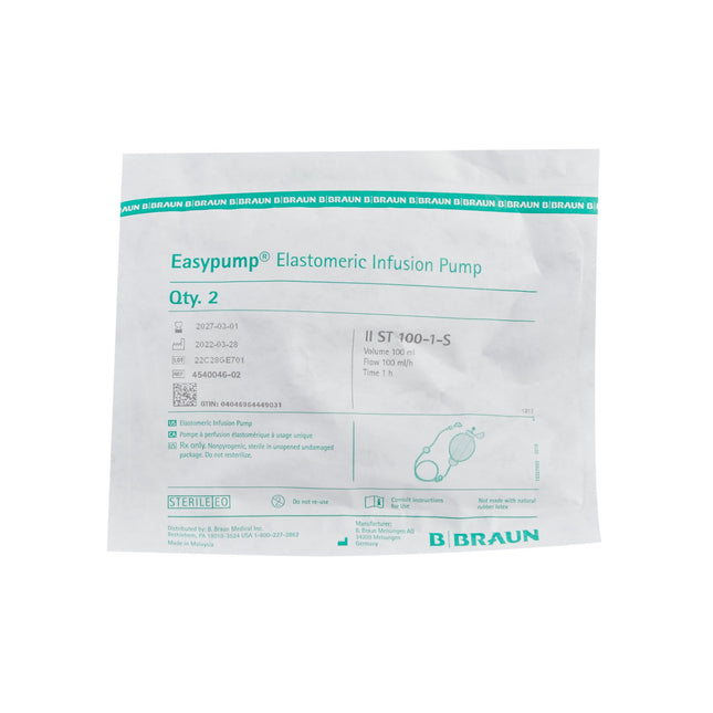 B. Braun Medical | Elastomeric Pump Easypump ST Gravity Disposable 100 mL Capacity 100 mL Volume 100 mL / Hr. Flow Rate Without Display | 4540046-02-2