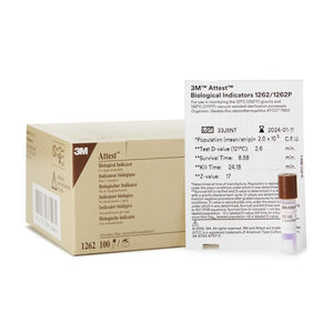 Indicator For Steam 270°F/ 132°C Vacuum Assisted or 250°F/ 121°C Gravity Sterilizers, 48 Hour Readout, Brown Cap 1262-100