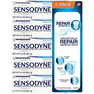 Sensodyne Repair and Protect Toothpaste, 5 pack. 3.4 oz Each. 134758-5