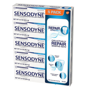 Sensodyne Repair and Protect Toothpaste, 5 pack. 3.4 oz Each. 134758-5