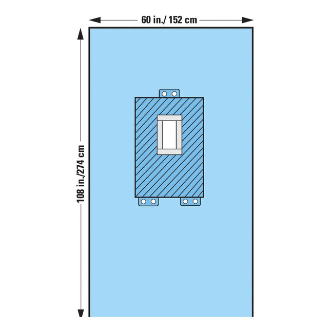 O&M Halyard Inc | Abdominal Drape Pediatric Laparotomy Drape 60 W X 108 L Inch Sterile | 89241