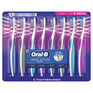 Oral-B Cross Action Manual Toothbrushes, 8 pk. 150971