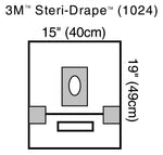 Small Drape with Adhesive Aperture & Pouch, 15" x 19", 2 Adhesive Patches, Fluid Collection Pouch 1024-40