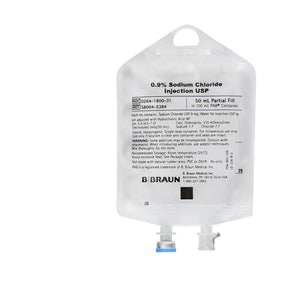 Replacement Preparation Sodium Chloride, Preservative Free 0.9% IV Solution Flexible Bag 50 mL Fill in 100 mL S8004-5384-1