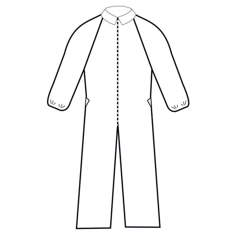 Coverall Extra Protection White Disposable NonSterile 10075