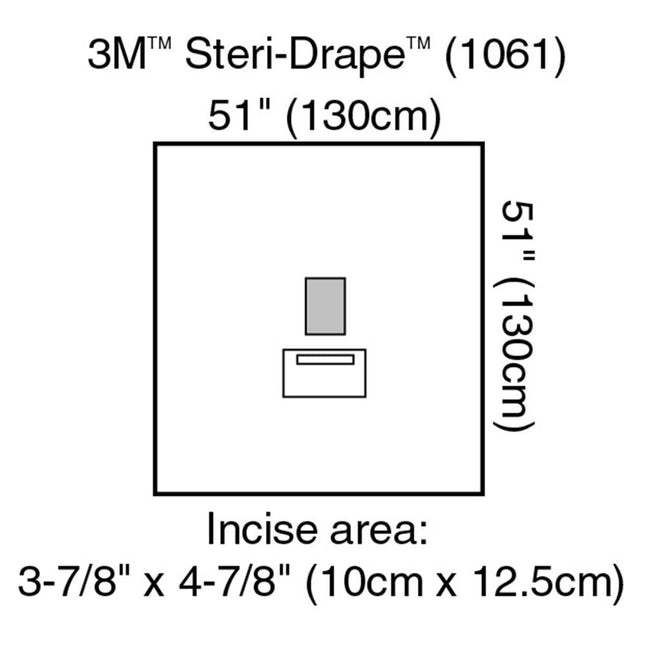 3M | Medium Drape with Incise Film & Pouch, 51" x 51" | 1061-10