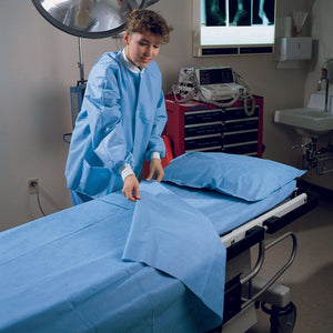 Stretcher Sheet Flat Sheet Blue Tissue Disposable 67103
