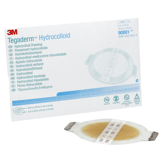 3M | Hydrocolloid Dressing, 2¾" x 3½" Oval | 90001-5