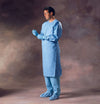 Protective Procedure Gown Large Blue NonSterile Not Rated Disposable