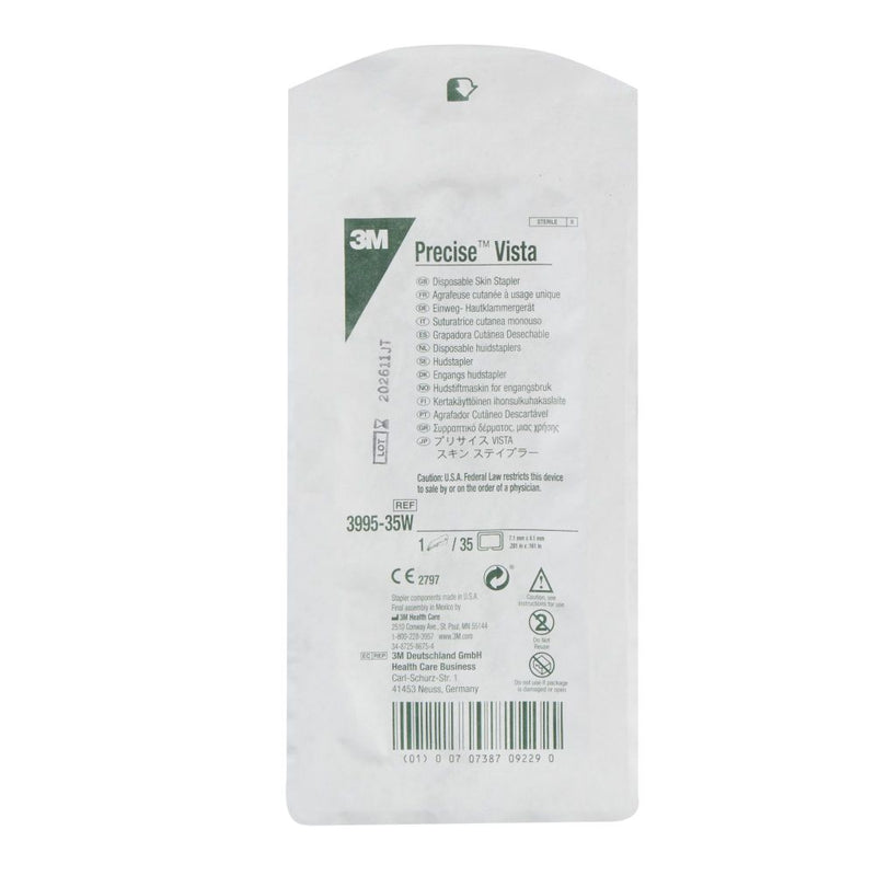 Precise Vista Disposable Skin Stapler, 35 Wide Staples 3996