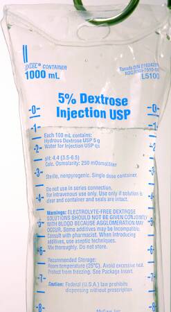 Caloric Agent Dextrose / Water, Preservative Free 5% IV Solution Flexible Bag 1,000 mL L5100