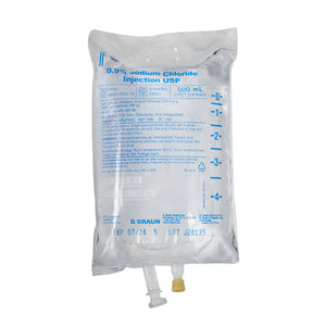 BBraun Replacement Preparation Sodium Chloride, Preservative Free 0.9% IV Solution Flexible Bag 500 mL L8001-1