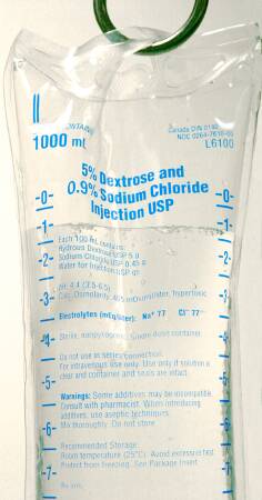 Caloric Agent Dextrose / Sodium Chloride 5% - 0.9% IV Solution Flexible Bag 1,000 mL L6100