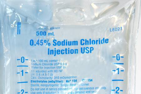 Replacement Preparation Sodium Chloride 0.45% IV Solution Flexible Bag 500 mL L8021-24