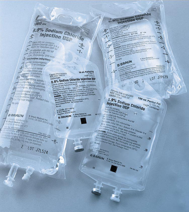 B. Braun Medical | Replacement Preparation Sodium Chloride 0.45% IV Solution Flexible Bag 1,000 mL | L8020-12