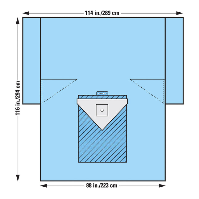 O&M Halyard Inc | Orthopedic Drape Orthoarts Knee Arthroscopy Drape 114 W X 88 W X 116 L Inch Sterile | 89267