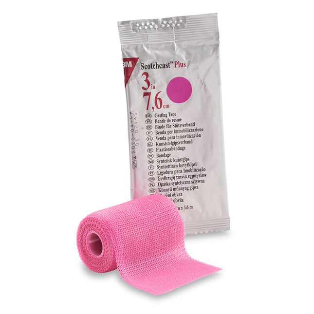 3M | Plus Casting Tape, 3" x 4 yds, Rose | 82003X-bx