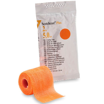 Plus Casting Tape, 2" x 4 yds, Bright Orange