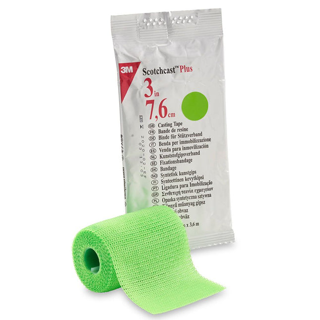 3M | Plus Casting Tape, 3" x 4 yds, Bright Green | 82003V-bx10