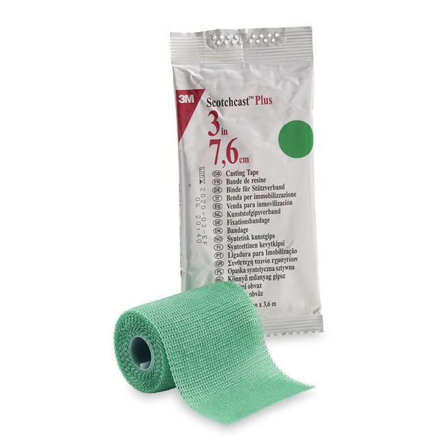 3M | Plus Casting Tape, 3" x 4 yds, Green | 82003G-bx10