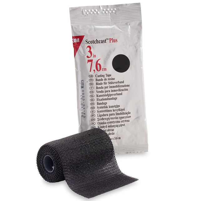 3M | Plus Casting Tape, 3" x 4 yds, Black | 82003A-10