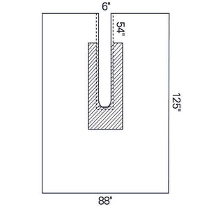 Surgical Drape Large Ortho U-Drape 88 W X 125 L Inch Sterile 89311