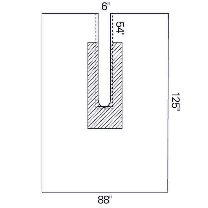 Surgical Drape Large Ortho U-Drape 88 W X 125 L Inch Sterile 89311