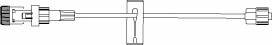IV Extension Set Safsite Needle-Free Port Small Bore 7-1/2 Inch Tubing Without Filter Sterile 472060-100