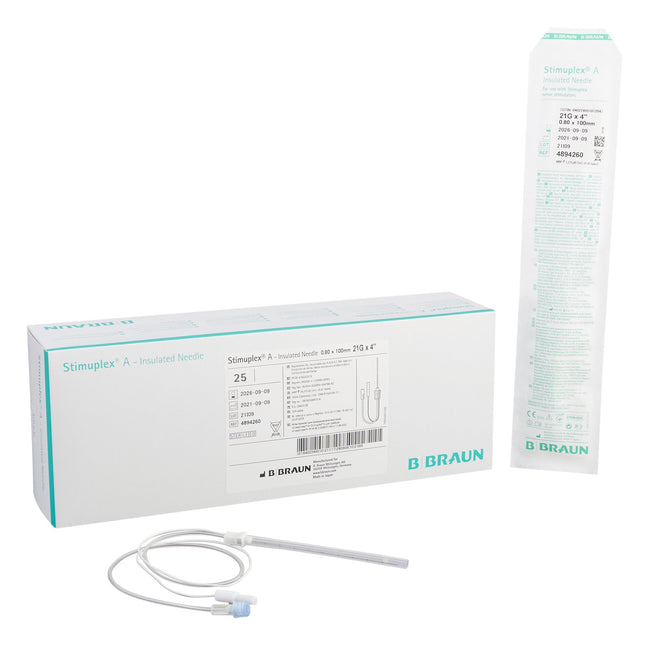 B. Braun Medical | Peripheral Nerve Block Needle Stimuplex A 21 Gauge 4 Inch Insulated Single Shot | 4894260-25