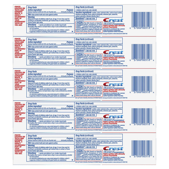 Crest | Crest Cavity Protection Toothpaste, 5 pk. | 233595