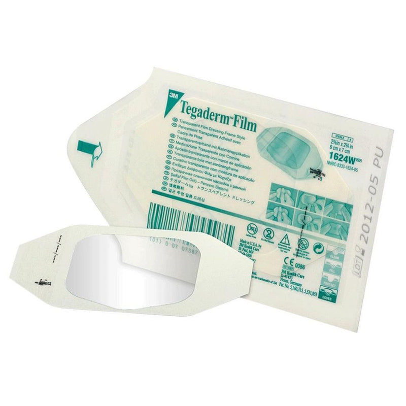 Transparent Film Dressing 3M Tegaderm™ 2-3/8 X 2-3/4 Inch Frame Style Delivery Rectangle Sterile 1624W