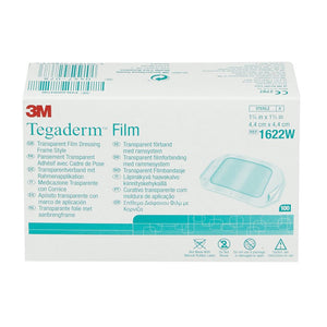 3M Transparent Film Dressing Tegaderm™ 1-3/4 X 1-3/4 Inch Frame Style Delivery Rectangle Sterile 1622W
