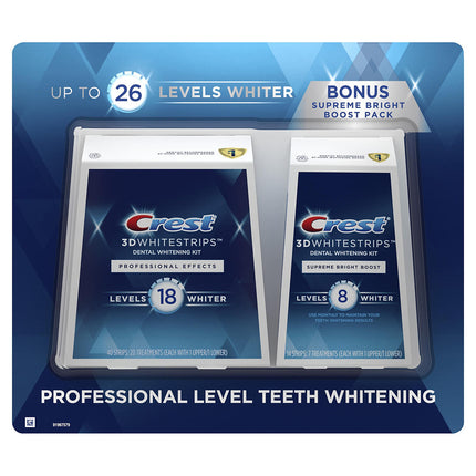 Crest 3D Whitestrips Prof. Eff. 20 ct. + Supreme Bright Boost 8 ct | 287065 | | Oral Care, Personal Care, Teeth-Whiteners | Crest | SurgiMac