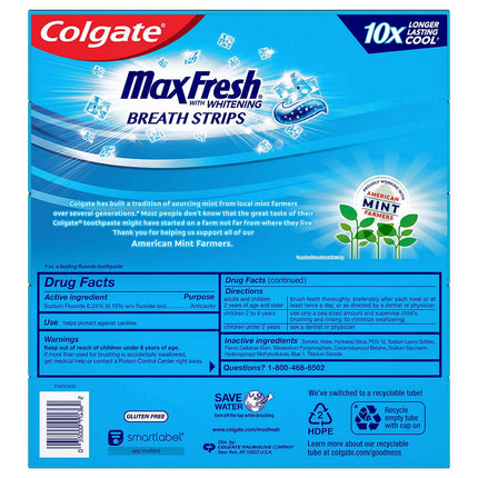 Colgate Max Fresh Toothpaste with Mini Breath Strips, Cool Mint, 5 pk./7.3 oz. | 287479 | | Oral Care, Personal Care, Toothpaste | Colgate | SurgiMac
