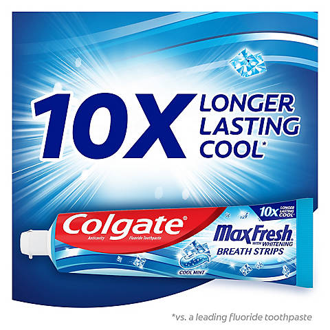 Colgate Max Fresh Toothpaste with Mini Breath Strips, Cool Mint, 5 pk./7.3 oz. 287479