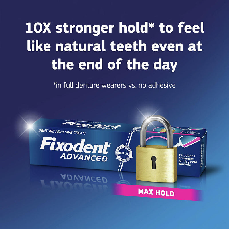 Fixodent Advanced Max Hold Denture Adhesive, 4 pk./2.2 oz. 294059