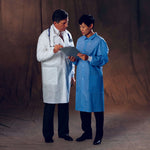 Lab Coat Basic White Knee Length Disposable 10120